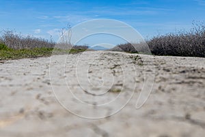 dry dirt road to a view of mt diablo