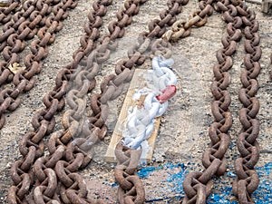 Dry Dock - boat chains