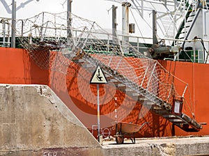 Dry Dock - ship ladder