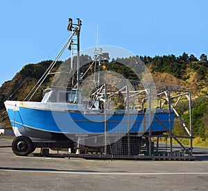 Dry Docked Boat at Port Orford Oregon