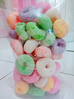 Dry doughnut couting with sugar