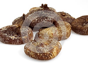 Dry or Dried Fig, ficus carica against White Background