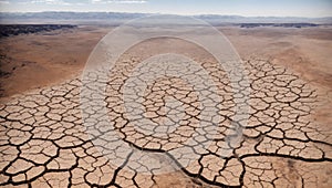 A dry and drought land due to lack of rain