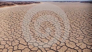 A dry and drought land due to lack of rain