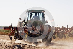 Dry dusty Arizona desert farming