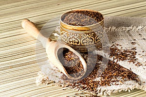 Dry ethnic african rooibos tea