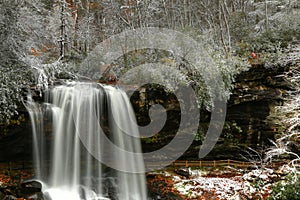 Dry Falls And A Little Snow In Autumn in Natahalia National Forest