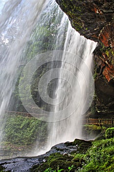 Dry Falls in the Nantahala National Forest, North Carolina.