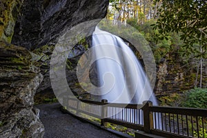 Dry Falls Waterfall in Highlands, North Carolina, USA