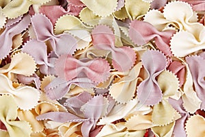 Dry Farfalle pasta AKA butterfly or bow tie pasta