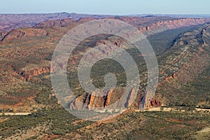 The dry Finke River cutting through the gorge