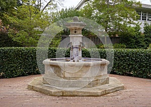 Dry fountain in Greenbrier Park, University Park, Dallas, Texas. photo