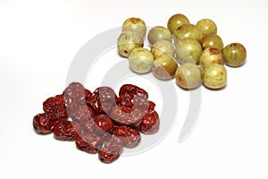 Dry and fresh dates (jujubes)