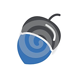 Dry fruit vector glyph color icon