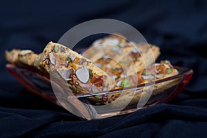 Dry fruit pista sweet biscuits photo