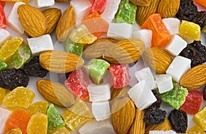 Dry fruits background