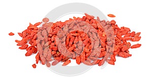 Dry goji berry isolated on white background