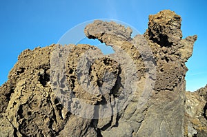 Dry Hardened Lava Rocks