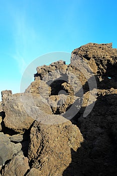 Dry Hardened Lava Rocks
