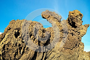 Dry Hardened Lava Rocks