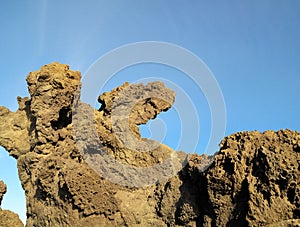 Dry Hardened Lava Rocks