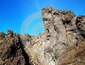 Dry Hardened Lava Rocks