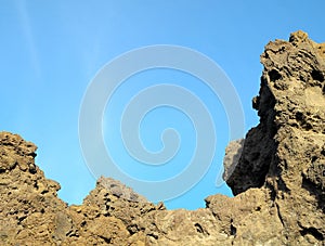 Dry Hardened Lava Rocks