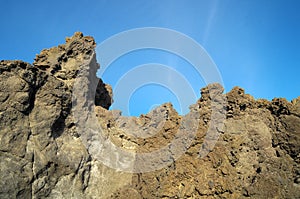 Dry Hardened Lava Rocks