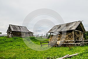 Dry hay storage in the village