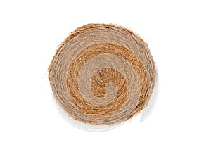 Dry haystack isolated on white background