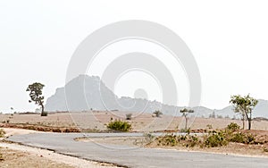 Dry hilly Semi-arid area of Chota Nagpur plateau of Jharkhand India. Land degradation happen due to climate change, which effects photo