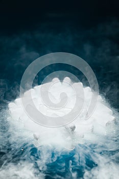 Dry ice with vapor photo