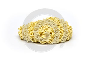 Dry instant noodles isolated on white background