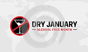 Dry January Background Illustration Banner