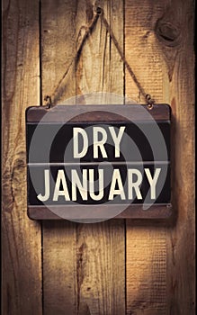 Dry January hanging sign concept