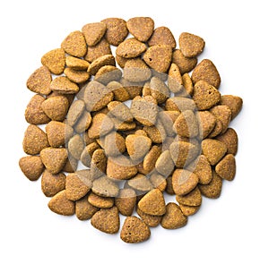 Dry kibble dog food.