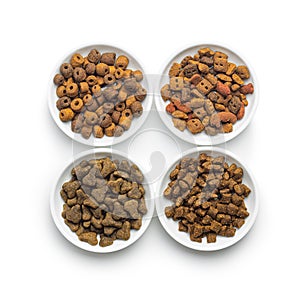 Dry kibble pet food. Kibble for dog or cat