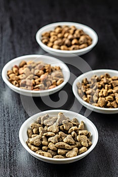 Dry kibble pet food. Kibble for dog or cat