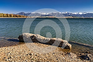 Dry lake Liptovska Mara, Slovakia