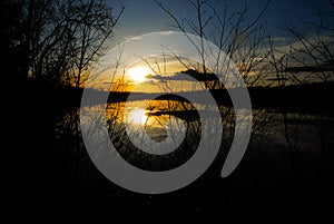 Dry Lake Sunset VI photo