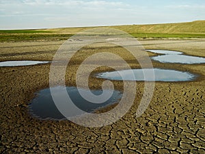 Dry lake used like accumulation lake