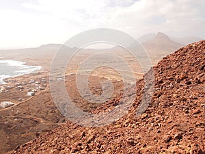 Dry landscape of Sao Vicente, one of the Cape Verde islands