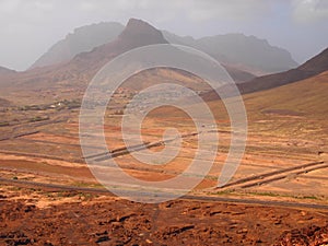 Dry landscape of Sao Vicente, one of the Cape Verde islands