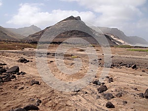 Dry landscape of Sao Vicente, one of the Cape Verde islands