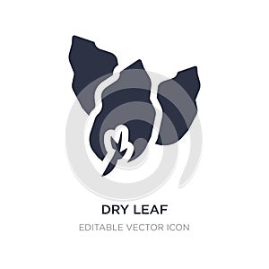 dry leaf icon on white background. Simple element illustration from Nature concept