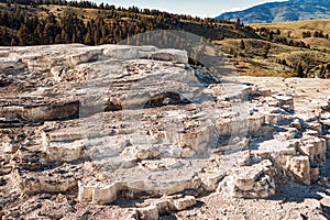 Dry Mineral Terraces Mammoth Hot Springs