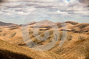 Dry mountain view at Fuerteventura, Spain