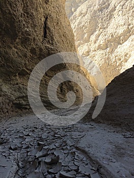 Dry Mud Wash in Arroyo Tapiado Mud Caves in Anza Borrego State Park photo
