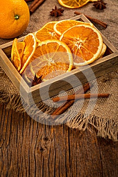 Dry Oranges Slices Snack Background