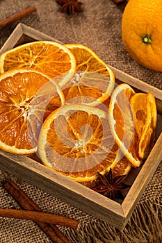 Dry Oranges Slices Snack Background